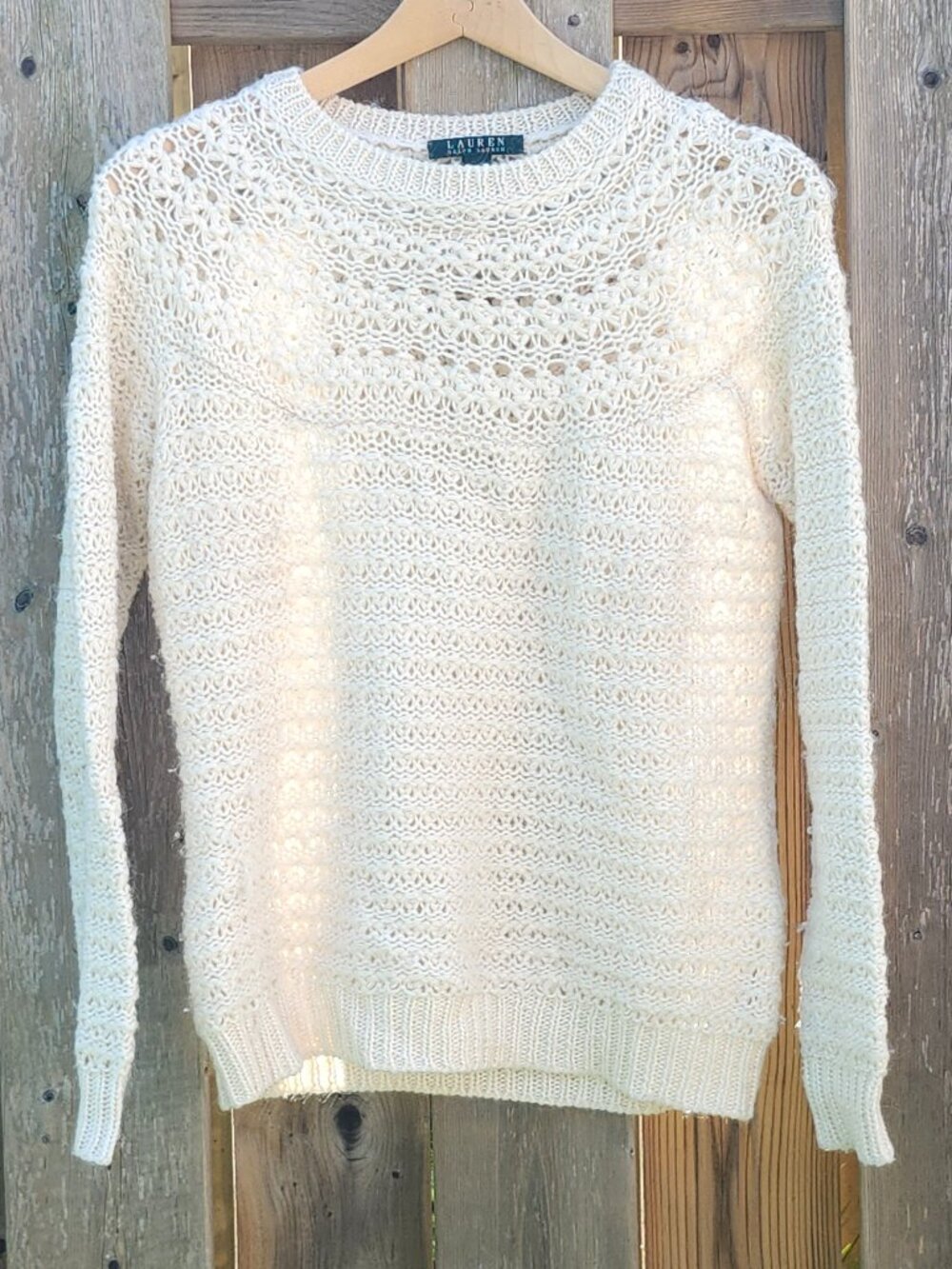 LOVELY Lauren Ralph Lauren Knit Sweater Women's Size Medium Alpaca Blend CHUNKY